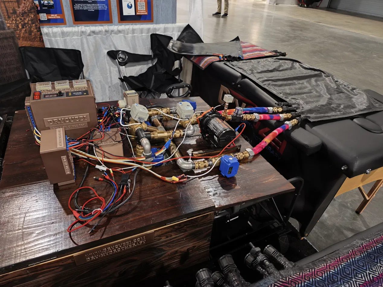 Coma Bed brass valve manifold and control modules